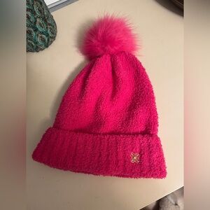 Lilly Pulitzer Cozy Pink Women’s Beanie with Pom Pom